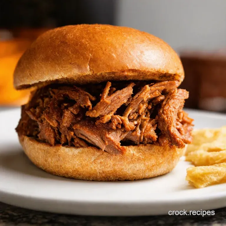 BudgetFriendly Slow Cooker BBQ Pulled Pork presentation