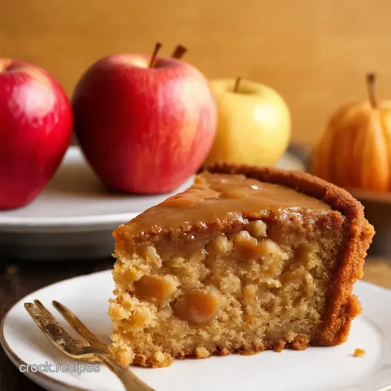 Caramel Apple Crumble Upsidedown Cake presentation