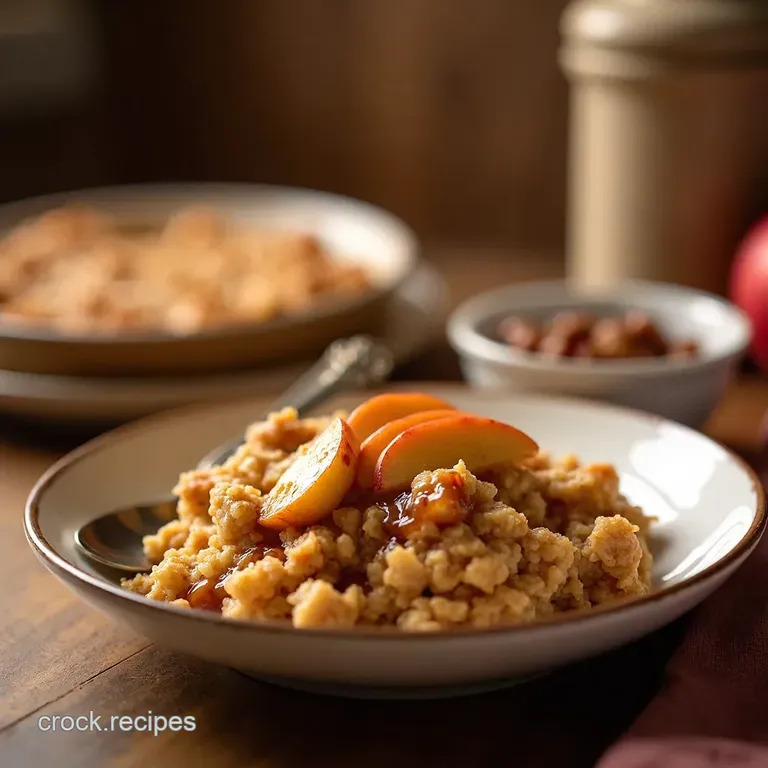 The Proper Posh Porridge Baked Caramel Apple Oatmeal with Toffee Swirl presentation