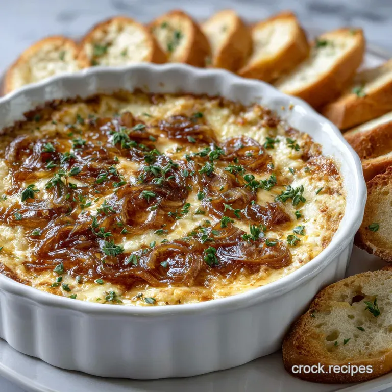 Caramelized Onion and Gruyere Dip: Molten & Savory
