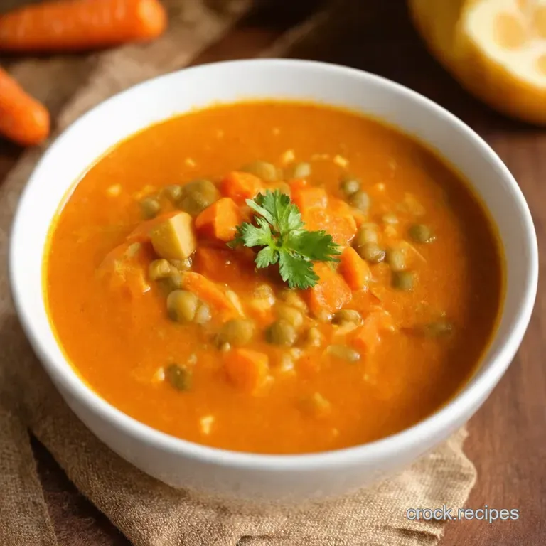 Carrot Lentil Soup Sunshine in a Bowl presentation