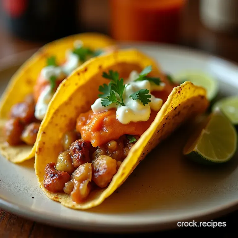The Ultimate Charred Corn Cotija Tacos with Smoky Chipotle Crema presentation