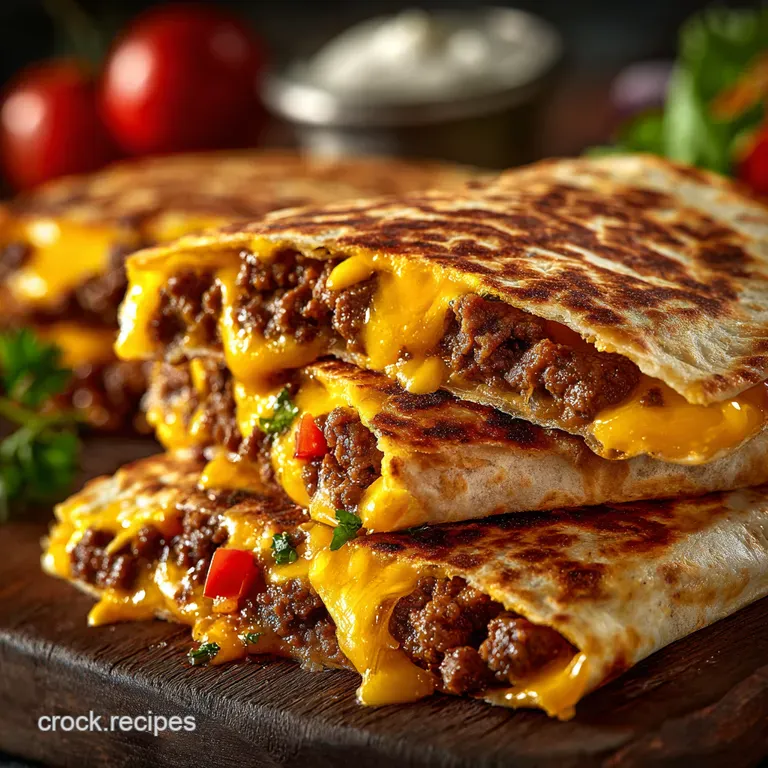 Cheeseburger Quesadilla Craze Seven Bites of American Dream presentation
