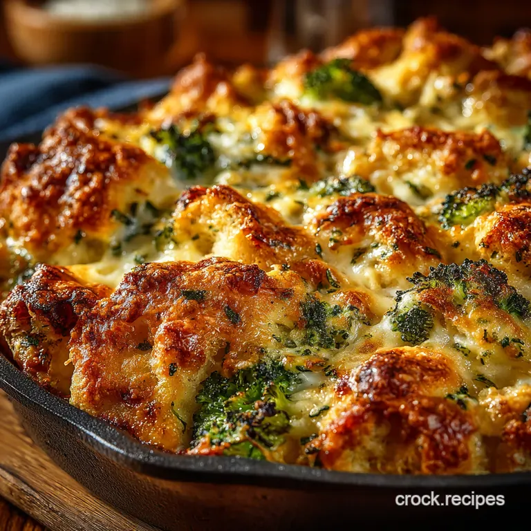 Cheesy Chicken Broccoli Bake presentation