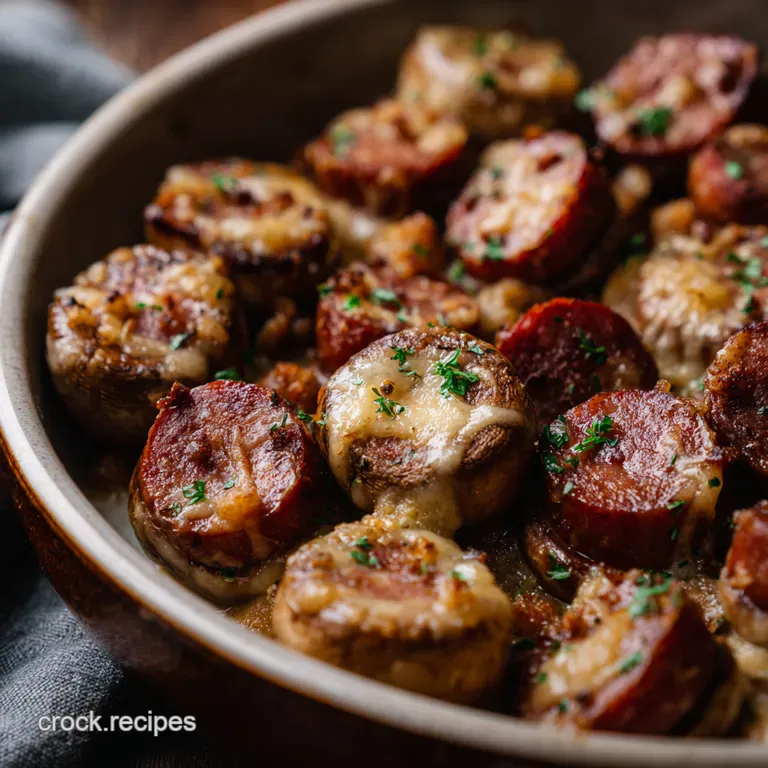 Cheesy Chorizo Stuffed Mushroom Caps