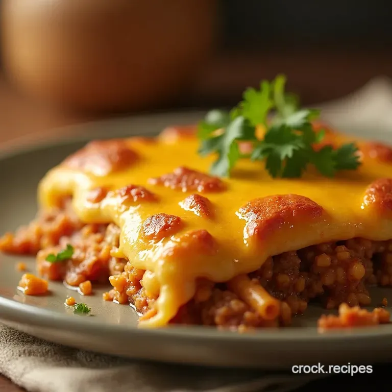 Fiesta Flake Bake The Ultimate Weeknight Pillsbury Crescent Roll Taco Casserole presentation