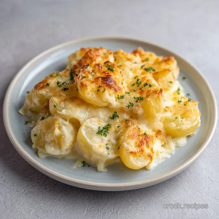 Cheesy Garlic Crock Pot Potatoes