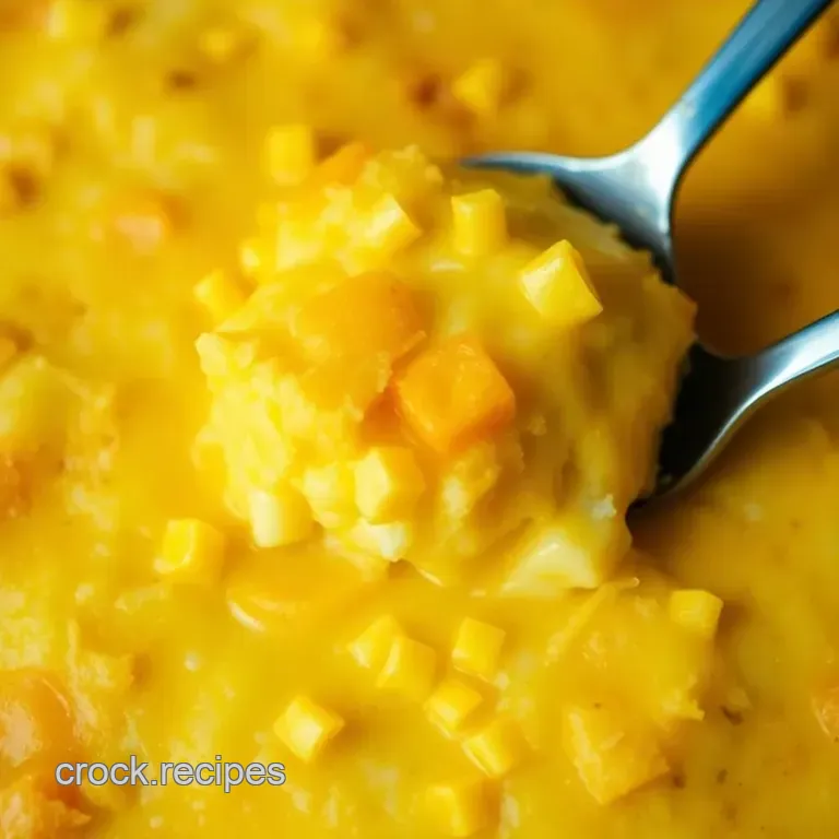 Cheesy Sweet Corn Casserole Delight presentation