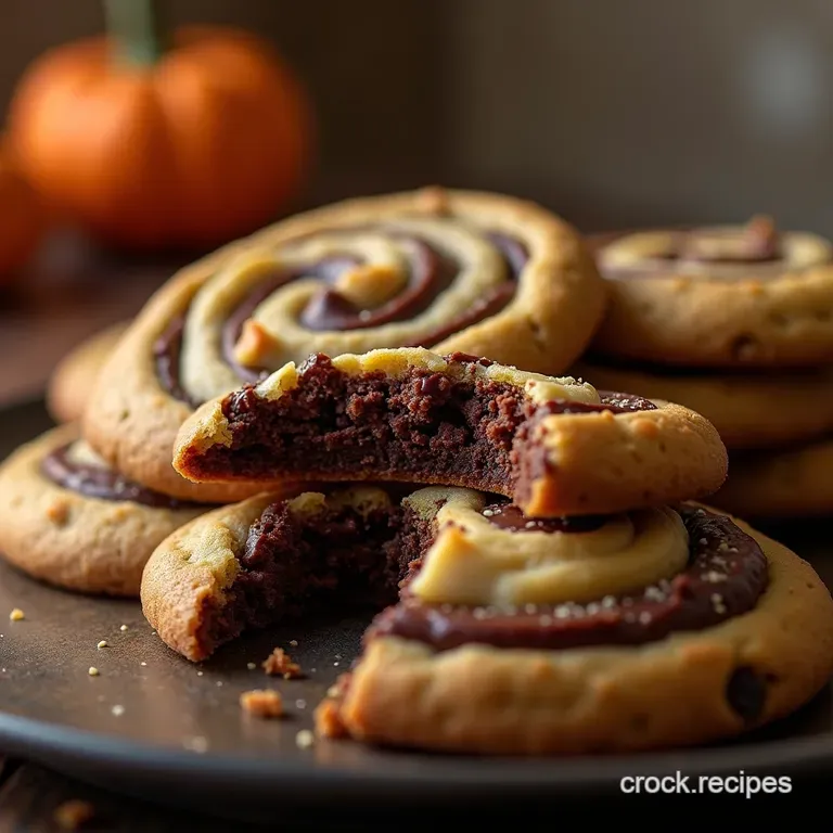The Perfect Creepy Chocolate Chip Cookies Spooky Swirls Chewy Centers presentation