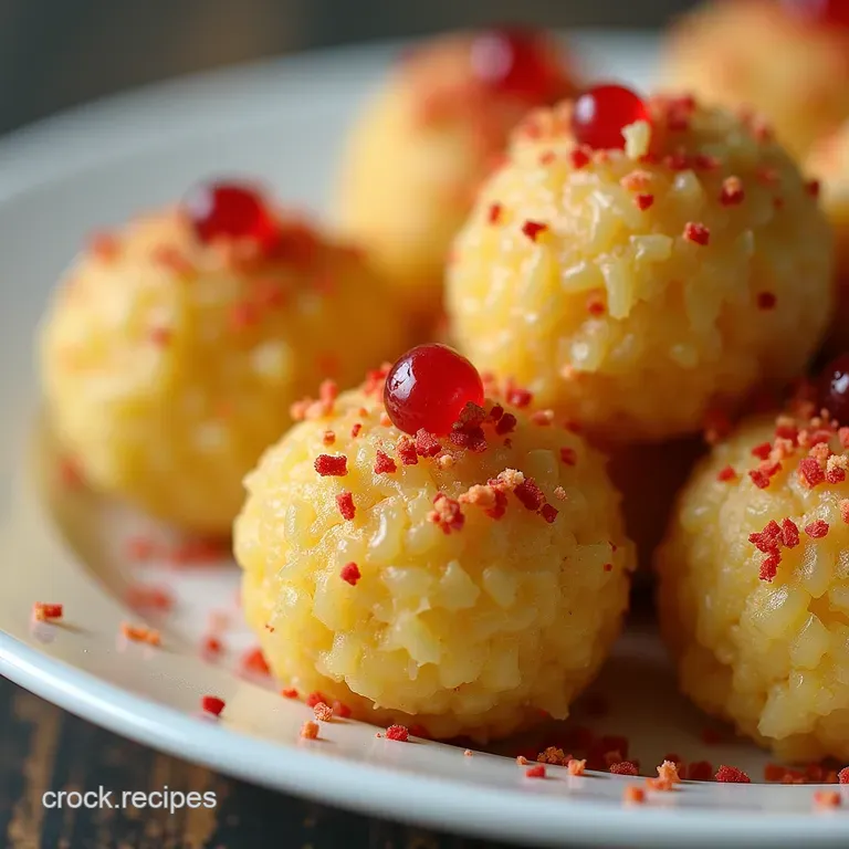 Tropical Twirls of Festive Flavour Chewy Pineapple Christmas Balls NoBake Option Included