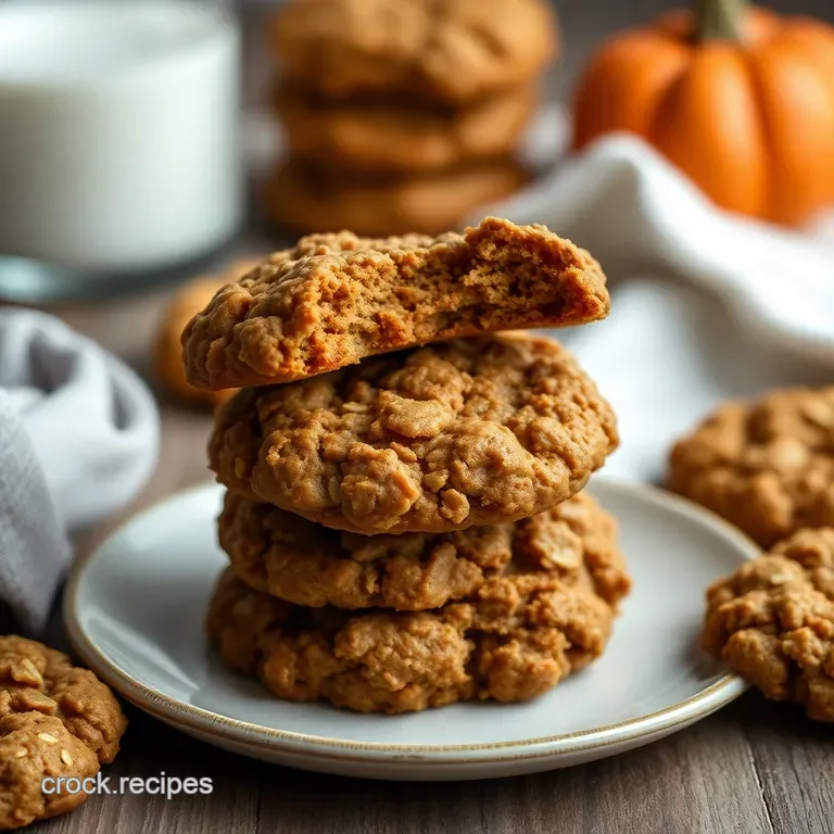 Chewy Pumpkin Spice Oatmeal Cookies presentation