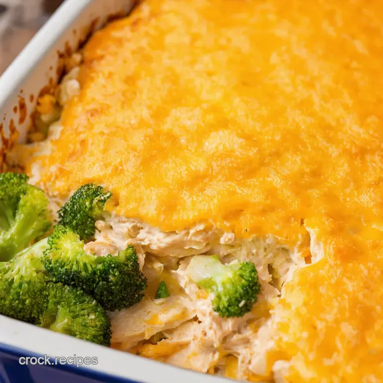 Chicken Broccoli and Cheddar Casserole with a Crispy Rosemary Crumb presentation