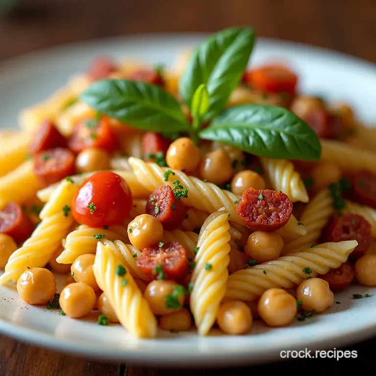 Chickpea Chorizo Power Pasta Salad
