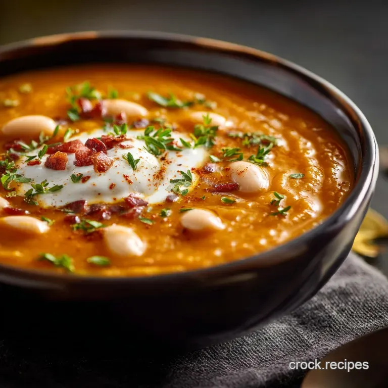 Chili Butternut Squash Soup with White Beans: the Velvet Spice Edition presentation