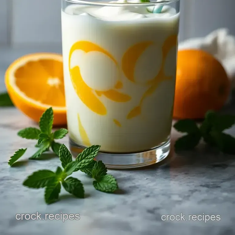 Chilled Citrus Yogurt Drink presentation
