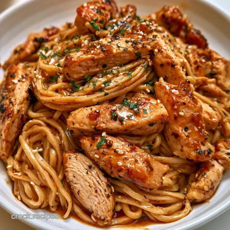 Chinese Noodles with Chicken and Oyster Sauce