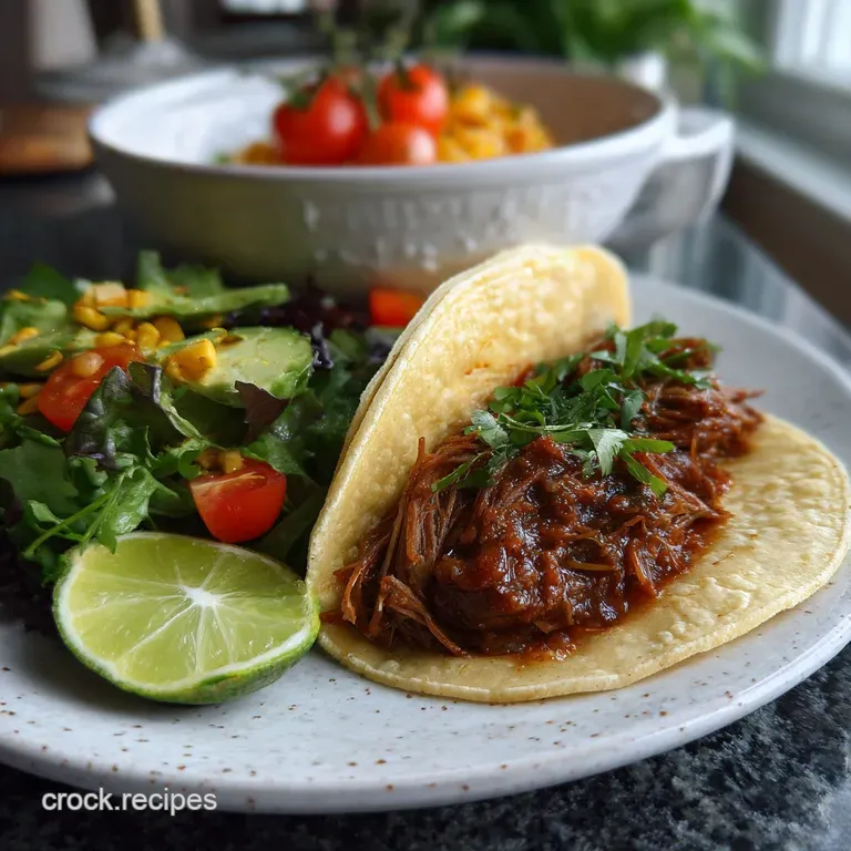 Easy Slow Cooker Chipotle Pot Roast Tacos