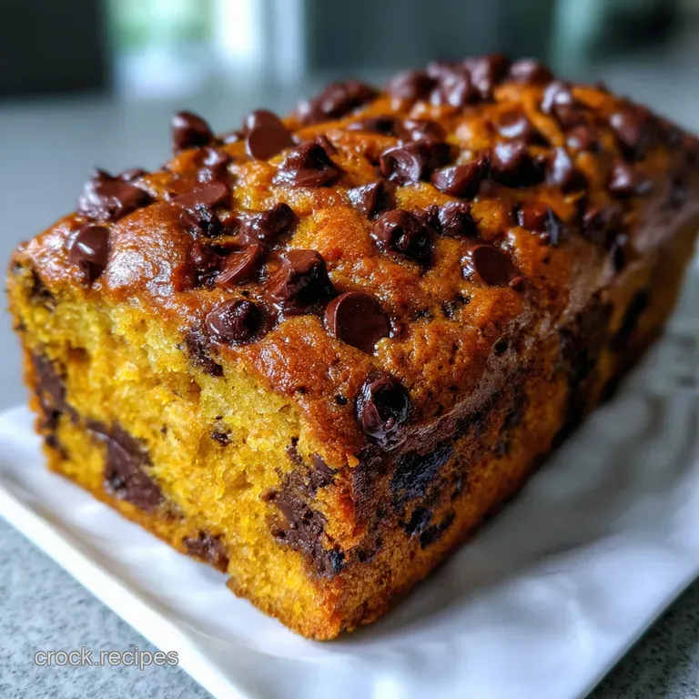 Chocolate Chip Pumpkin Bread: Bake-Off Worthy Loaf presentation