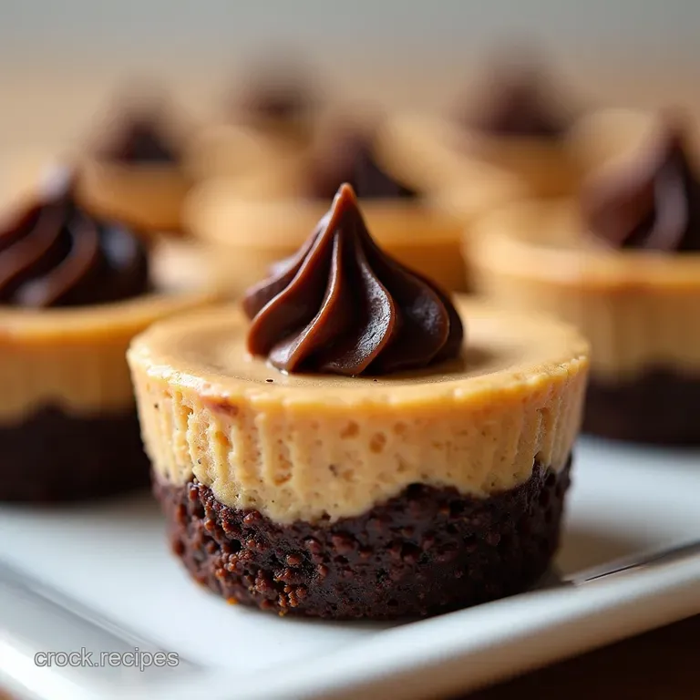 Decadent Chocolate Peanut Butter Mini Cheesecakes