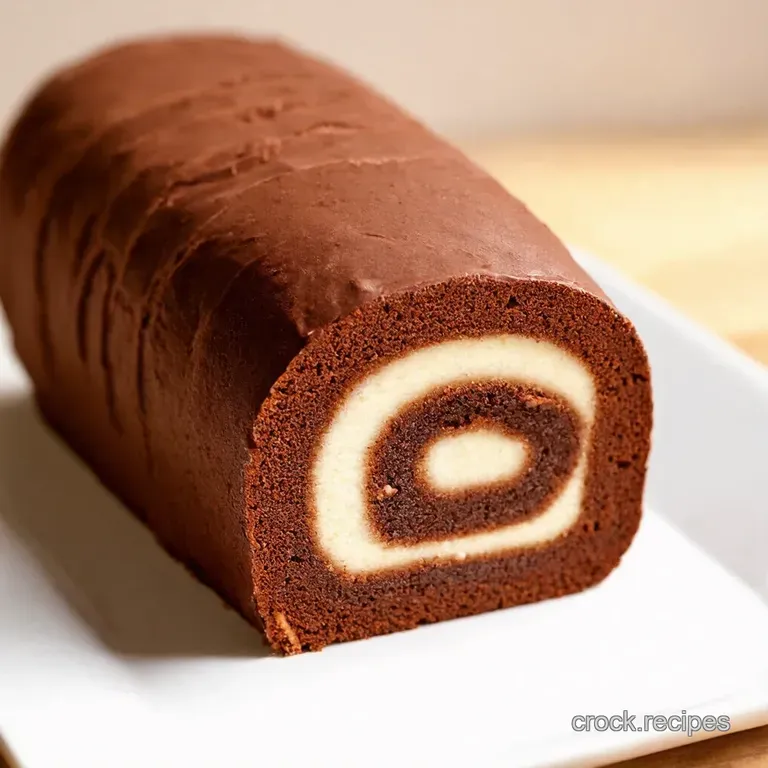 Chocolate Swiss Roll a Decadent Delight presentation