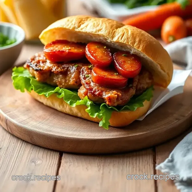 Cooked Chorizo &amp Chicken Liver Gourmet Sandwich presentation