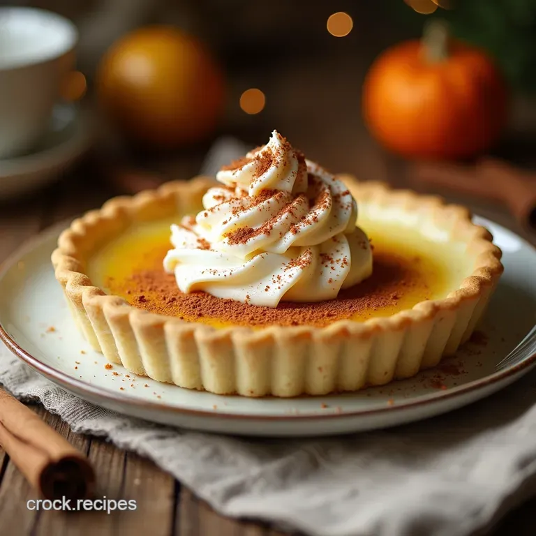 The Yuletide Embrace Christmas Eve Cinnamon Vanilla Creamy Custard Pie