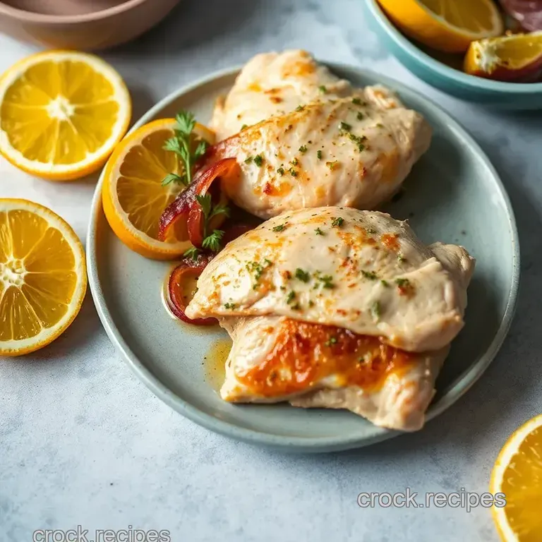 Citrus-Spiked Chicken with Roasted Red Onions presentation