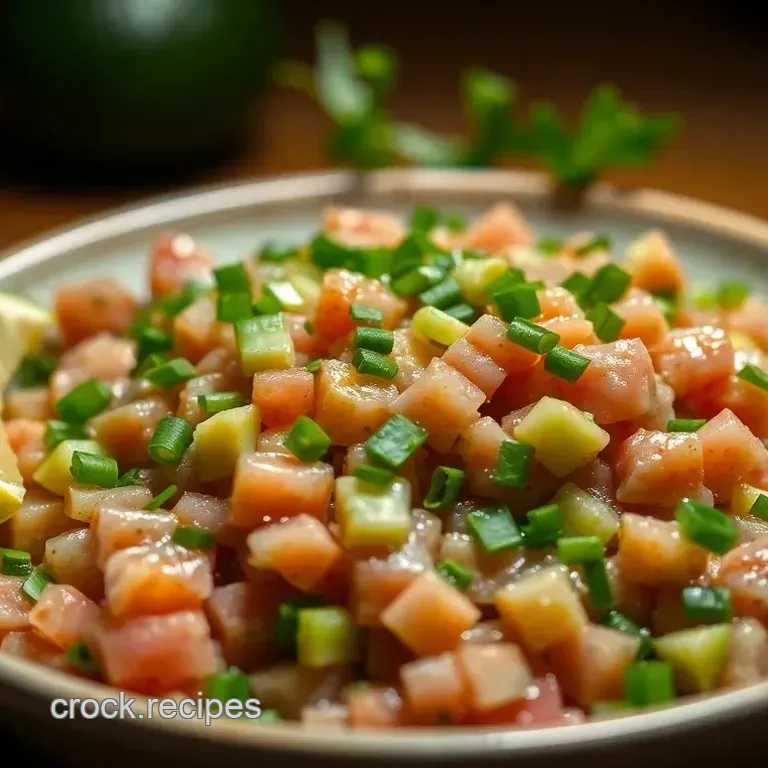 Citrusy Tuna Tartare Recipe: Avocado & Wasabi Sauce Delight
