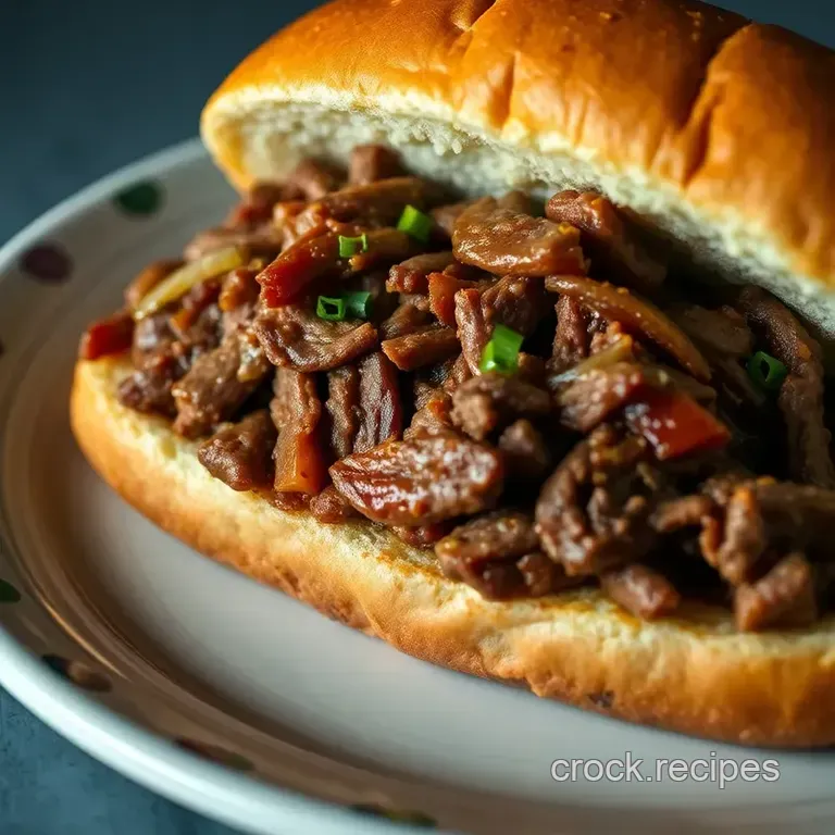 Classic Chicago-Style Italian Beef Sandwich presentation