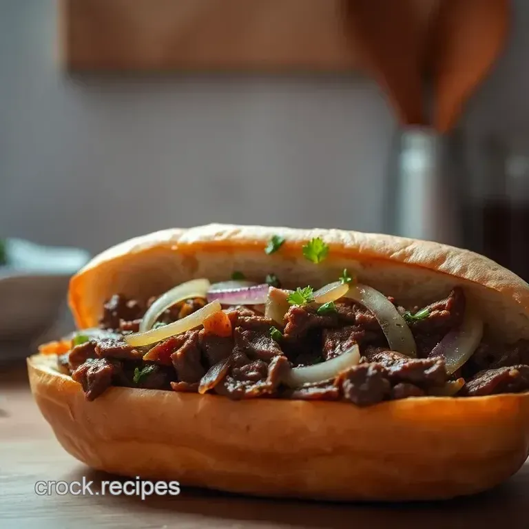 Classic Chicago-Style Italian Beef Sandwich
