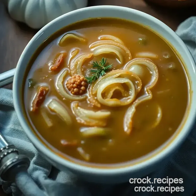 Classic French Onion Soup with a Modern Twist presentation