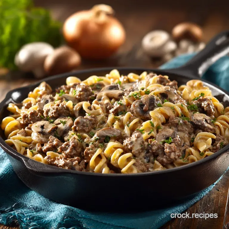 Hamburger Stroganoff: the Easy One-Pot Skillet Dinner presentation
