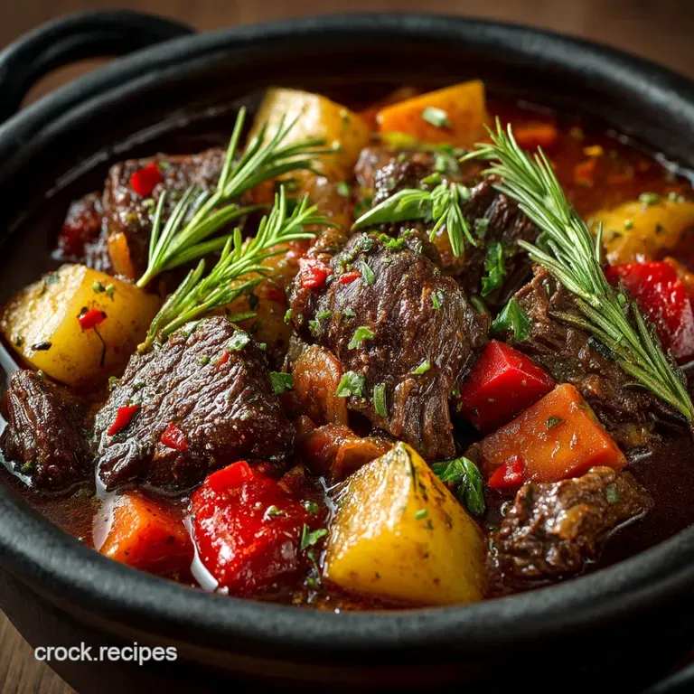 The Ultimate Comfort Supper Chefs Classic SlowCooker Beef Stew presentation