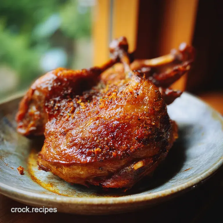 Confit De Canard Crispy Lowandslow Duck Legs presentation