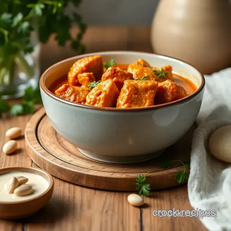 Spicy Peanut Chicken Stew presentation