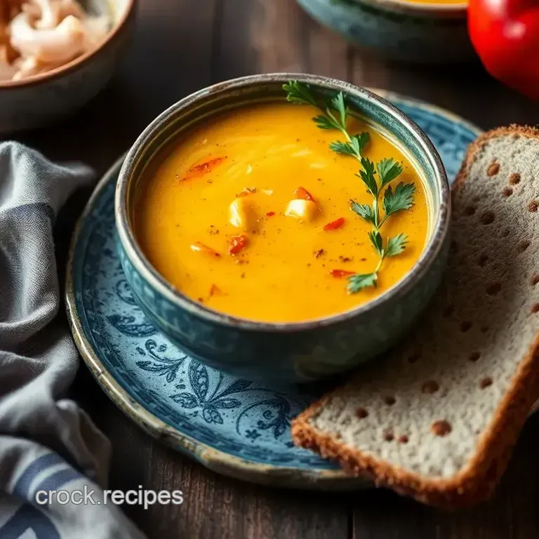 Cozy Turkey Winter Mulligatawny Soup presentation