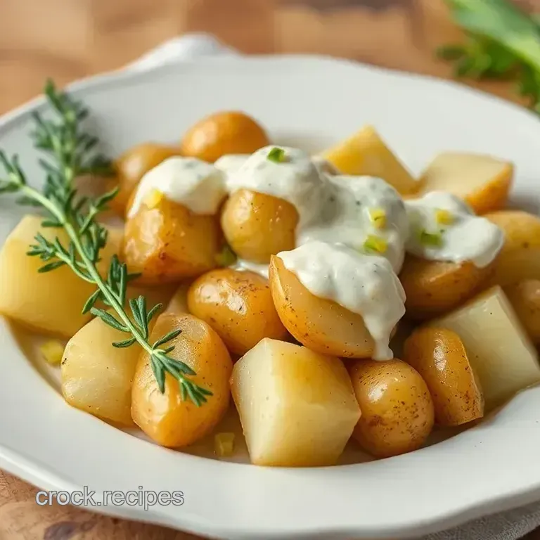 Cooked New Potatoes with Creamy Cornichons
