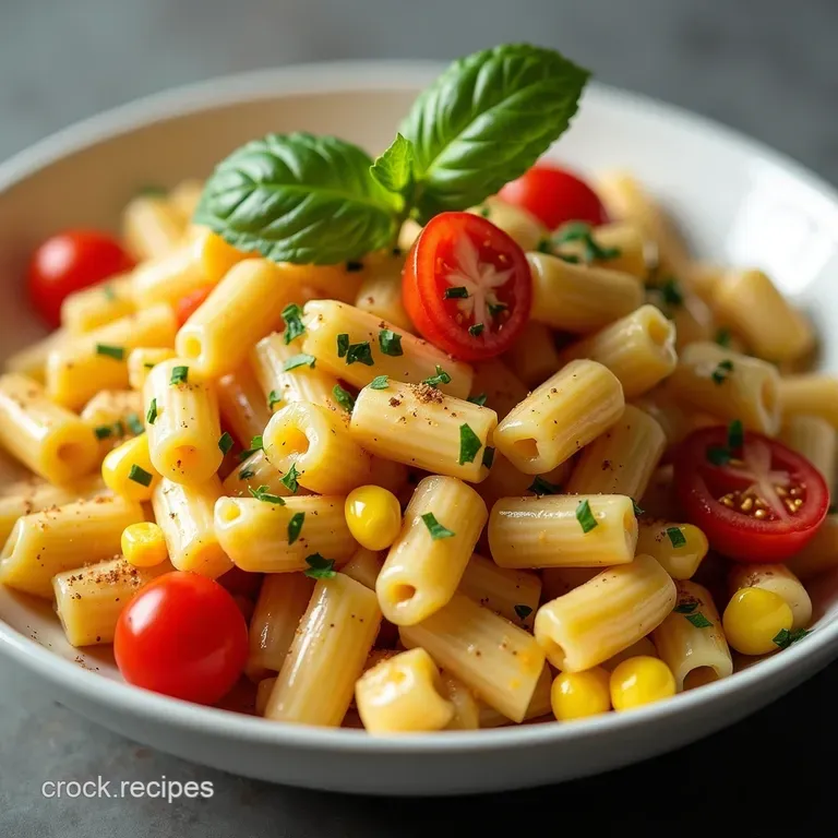 Sunshine State Pasta Salad Sweet Corn Ripe Tomato Zesty Lemon Dressing