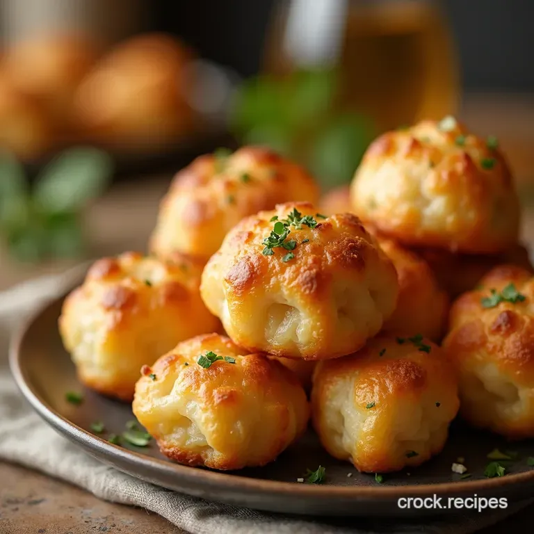 Crack Chicken Pastry Puffs presentation