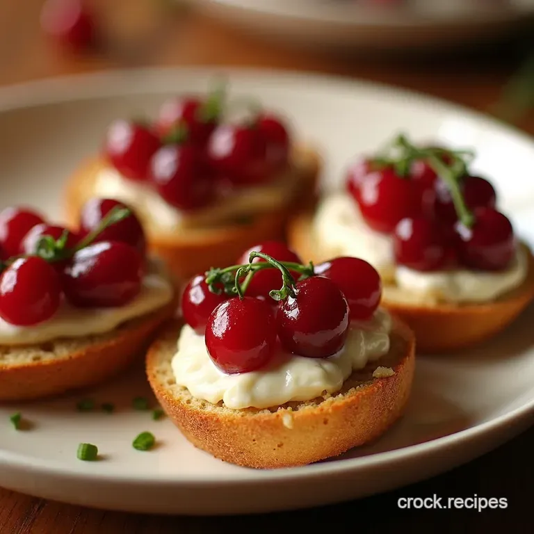 Cranberry Brie Crostini a Festive Bite of Bliss presentation