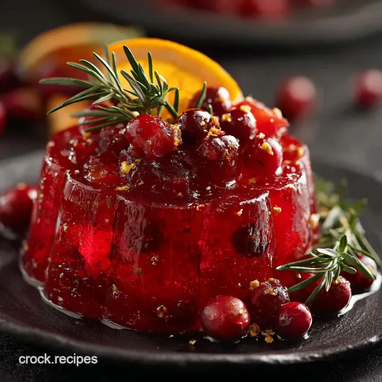Cranberry Orange Jello Salad the Retro Classic with Cool Whip Topping presentation