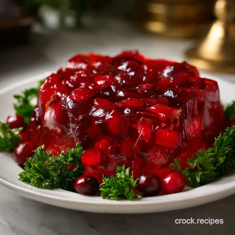 Cranberry Jello Salad With Pineapple and Pecans