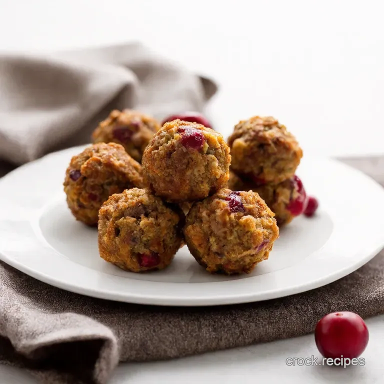 Cranberry Turkey Stuffing Balls Thanksgiving in Every Bite