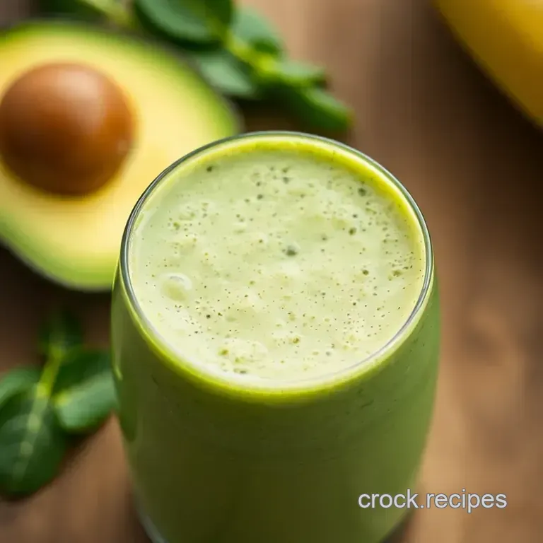 Creamy Avocado Delight Smoothie presentation