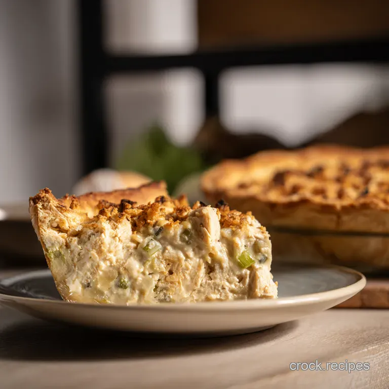 Creamy Chicken and Leek Pie presentation