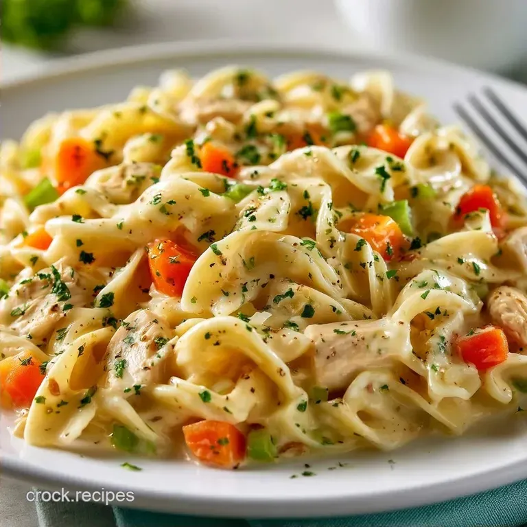 Creamy Crockpot Chicken and Noodles