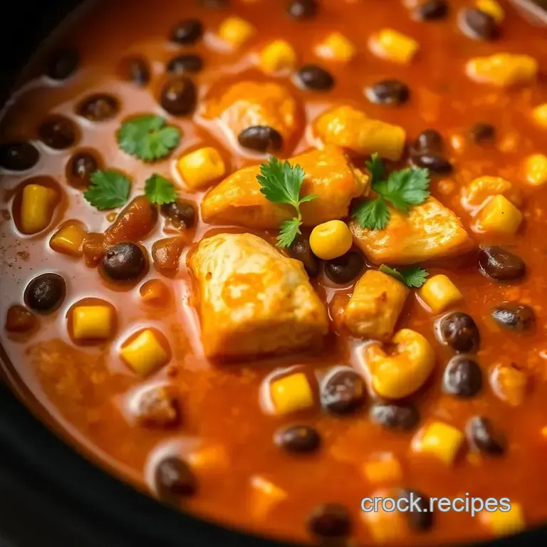 Creamy Chicken Enchilada Soup: Effortless Comfort in Your Crock Pot presentation