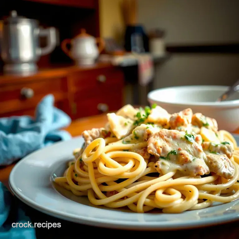 The No Faff Proper Creamy Chicken Fettuccine Alfredo presentation