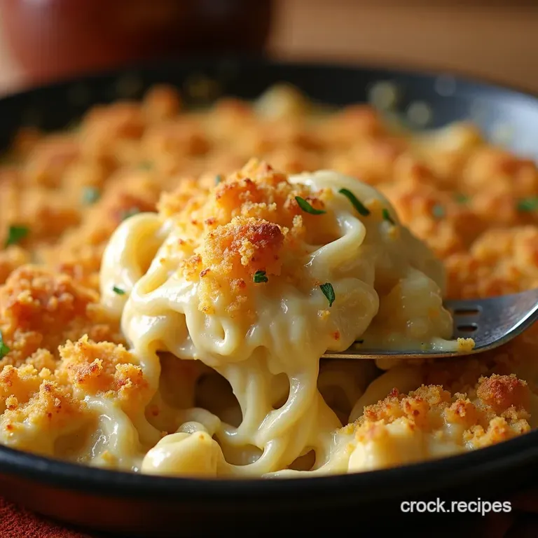 Golden Crumb Comfort the Ultimate Creamy Chicken Tetrazzini Casserole presentation