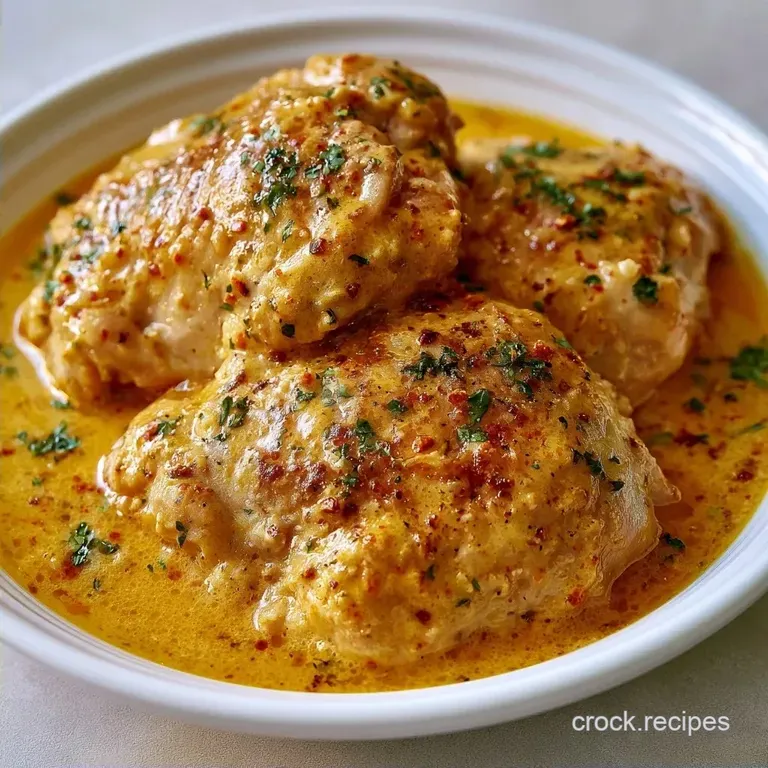 Creamy Chicken Thighs with Garlic Sauce